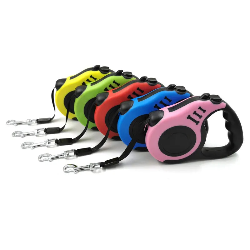 Automatic Retractable Dog Leash – Durable Nylon, Comfortable Grip, Multiple Sizes