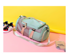 Sports Duffel Bag with Shoe Compartment - Lightweight Waterproof Gym Bag for Women | Pink & Gray | Ideal for Gym, Travel & Sport