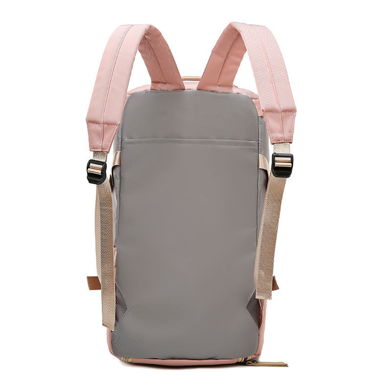 Sports Duffel Bag with Shoe Compartment - Lightweight Waterproof Gym Bag for Women | Pink & Gray | Ideal for Gym, Travel & Sport