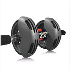 Double Wheel Rebound Ab Roller - Spring Rebound Abdominal Trainer with Foam Handles & Metal Frame | Home Gym