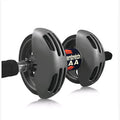 Double Wheel Rebound Ab Roller - Spring Rebound Abdominal Trainer with Foam Handles & Metal Frame | Home Gym