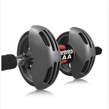 Double Wheel Rebound Ab Roller - Spring Rebound Abdominal Trainer with Foam Handles & Metal Frame | Home Gym