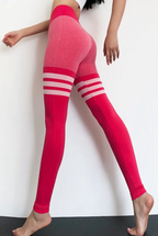 High-Waist Hip Fitness Pants - Four-Way Stretch Moisture-Wicking Workout Pants with Hidden Pockets