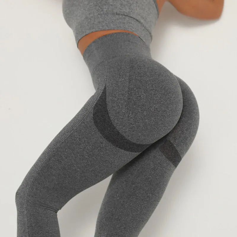Moisture-Wicking Fitness Leggings - Seamless Knitted High-Waist Squat-Proof Yoga Pants