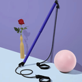 Pilates Fitness Yoga Resistance Band Stick - NBR Foam, Metal Core & Latex for Resistance, Flexibility and Balance | Purple, Pink