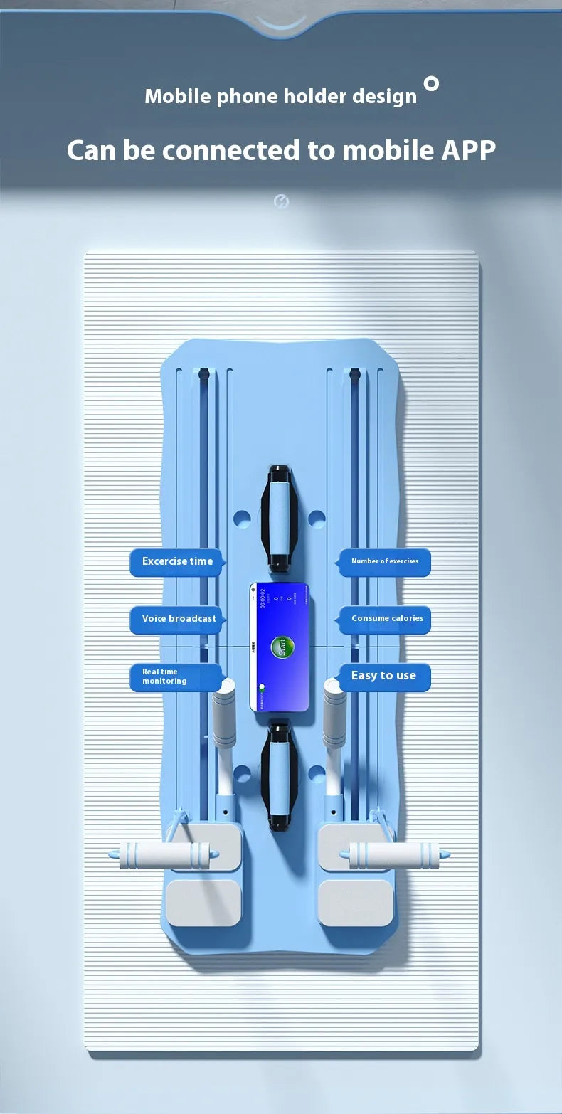 Multifunctional Fitness Board - Core, Arms, Chest & Back Home Workout Board with Automatic Rebound