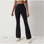 High Waisted Fitness Pants - Nylon Spandex Hip-Lifting Wide-Leg Workout Pants | S–XL