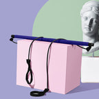 Pilates Fitness Bar Stick with Resistance Bands - 92cm NBR Foam Grip for Yoga, Pilates and Strength Training | Pink and Purple