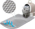 Large Cat Litter Mat 30"x24" – Honeycomb Double Layer, Waterproof & Washable