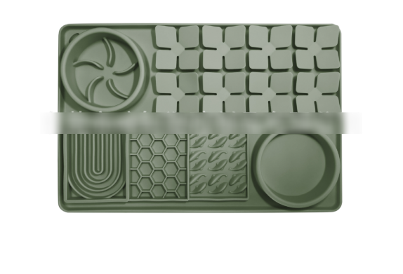 4-in-1 Pet Slow Feeder Bowl Mat with Cup - Anti-Bloat Foraging Mat for Dogs and Cats