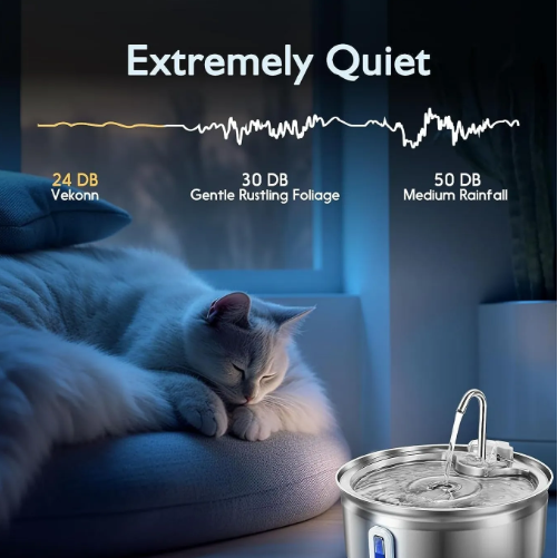 SteelFlow Stainless Steel Pet Water Dispenser – Hygienic Continuous Flow for Cats & Dogs