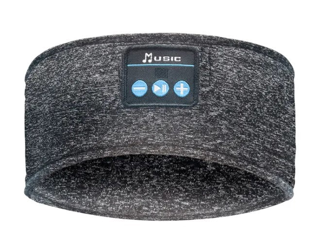 Wireless Sports Headband with Built-In Earphones - Bluetooth Running Headband for Yoga, Gym & Outdoor Workouts