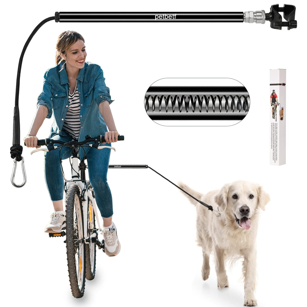 Petbetf Hands-Free Dog Bike Leash – Bicycle Attachment with Shock-Absorbing Spring & Quick Release