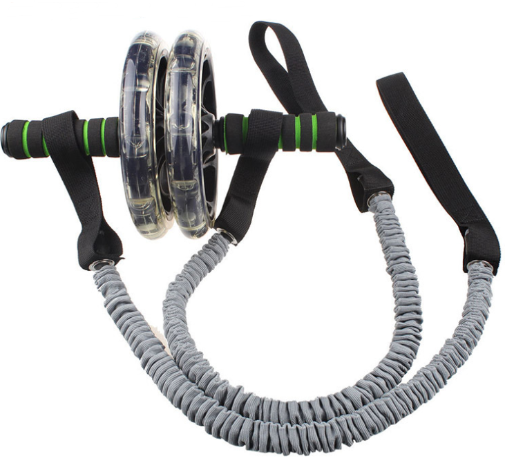 Ab Roller Resistance Bands with Latex Tubes - Auxiliary Ropes for Abdominal Wheel Training | 3 Colors