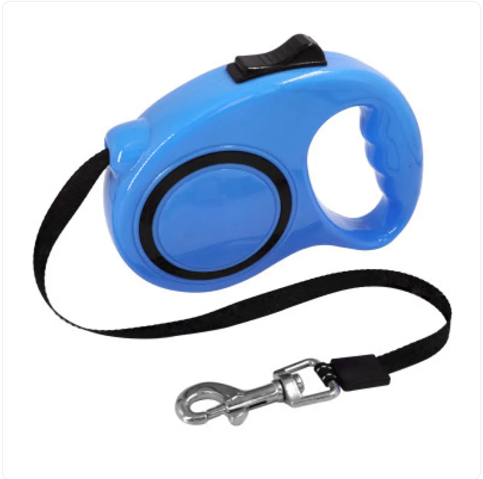 Automatic Retractable Dog Leash with Bone Print – Durable Nylon, Smooth Retraction