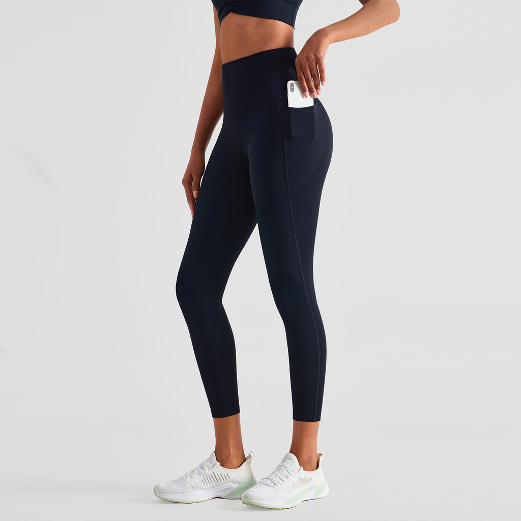 CurveBoost Fitness Leggings - High-Waist Tummy Control Hip-Lifting Nylon Spandex Workout Leggings