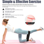 Yoga Resistance Bands for Strength Training and Stretching - 3-Piece Elastic Band Set for Squats, Glutes and Flexibility | Unisex