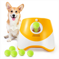 Automatic Dog Ball Launcher - Auto-Launch Fetch Toy with USB Rechargeable Batteries and 3 Tennis Balls