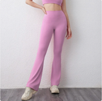 High Waisted Fitness Pants - Nylon Spandex Hip-Lifting Wide-Leg Workout Pants | S–XL