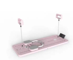 Multifunctional Fitness Board & Abdominal Wheel - Core, Chest and Ab Training Set for Home Workouts | Purple, Pink, Black