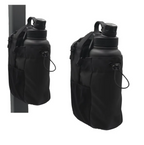Large Capacity Fitness Kettle Bag - Canvas & Nylon, Magnetic Closure, Waterproof Gym Pannier Bag | Black