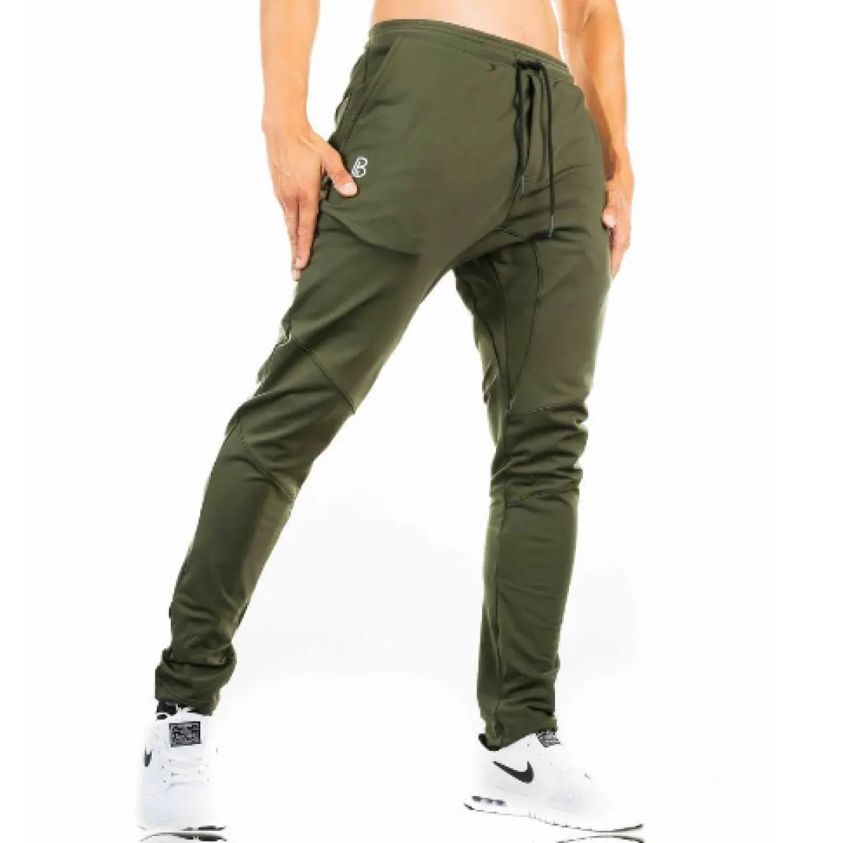 Men's Fitness Trousers - Breathable Cotton Blend Gym Training Pants for Men