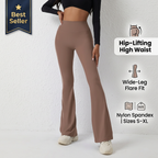 High Waisted Wide-Leg Fitness Pants - Styled Product Image