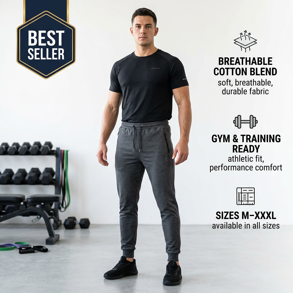 Men's Fitness Trousers - Styled Product Image