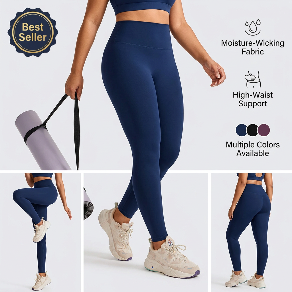 Plus Size Fitness Leggings - Styled Product Image
